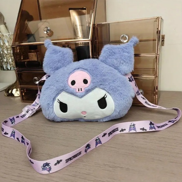 Hello Kitty Handbags - NWT Genuine Kuromi Cute Plush Crossbody Bag